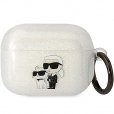 Чехол Karl Lagerfeld Gliter Karl & Choupette для AirPods 2 Transparent (KLAP2HNKCTGT)