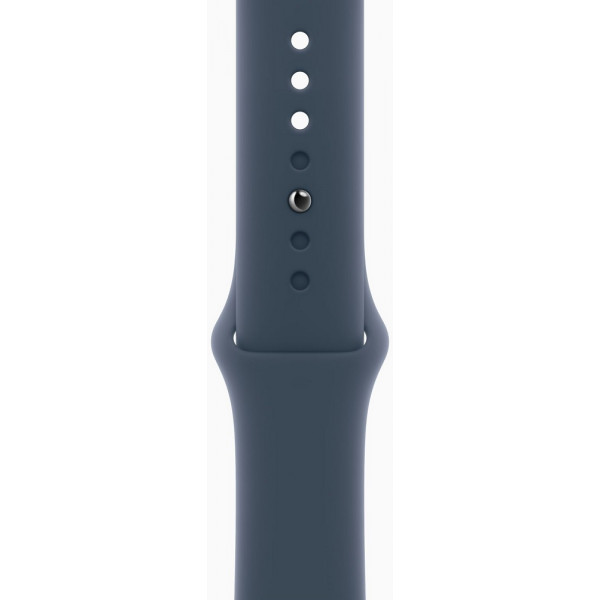 Apple Watch Series 9 GPS 45mm Silver Aluminium with Storm Blue Sport Band S/M (MR9D3)