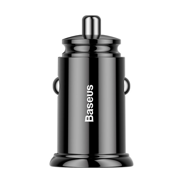 Автомобильное зарядное устройство Baseus Circular Plastic PD3.0 QC 4.0+30W USB+Type-C Black