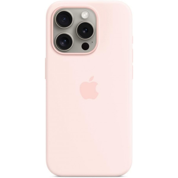 Чехол Silicone Case MagSafe & SplashScreen iPhone 15 Pro Max Light Pink
