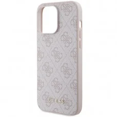 Чохол Guess 4G Metal Gold Logo для iPhone 14 Pro Max Pink (GUHCP14XG4GFPI)