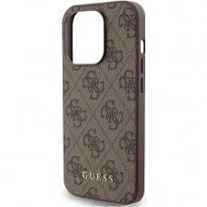 Чохол Guess 4G Metal Gold Logo для iPhone 14 Pro Max Brown (GUHCP14XG4GFBR)