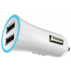 Автомобильное зарядное устройство Hoco UC-204 2.4 A White