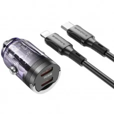 Автомобильное зарядное устройство Borofone BZ29A PD/QC 36W Type-C/Lighttning Purple