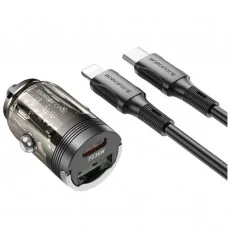 Автомобильное зарядное устройство Borofone BZ29A PD/QC 36W Type-C/Lighttning Black