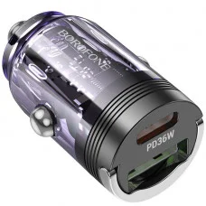 Автомобильное зарядное устройство Borofone BZ29A PD/QC 36W Purple
