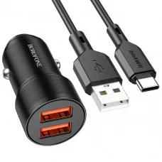 Автомобильное зарядное устройство Borofone BZ19 Type-C