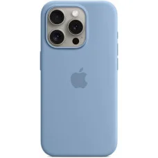 Чохол Silicone Case MagSafe та SplashScreen для iPhone 15 Pro Winter Blue