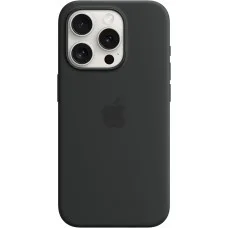 Чохол Silicone Case MagSafe та SplashScreen для iPhone 15 Pro Black