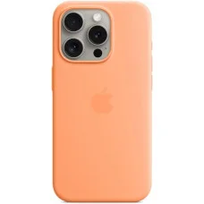 Чохол Silicone Case MagSafe & SplashScreen iPhone 15 Pro Orange Sorbet